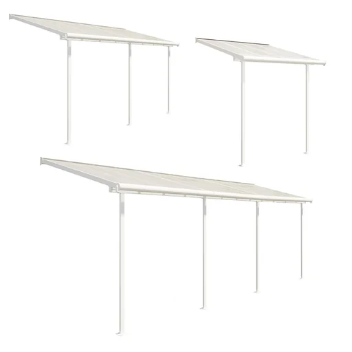 "Terrassendach Sierra 230 x 447 cm weiß image"