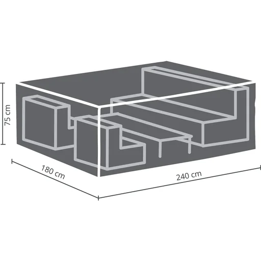 "Outdoor-Möbelabdeckung 240 x 180 x 75 cm, wasserdicht und UV-beständig, rechteckige Wetterschutzabdeckung für mittlere bis große Gartenmöbel-Sets image"