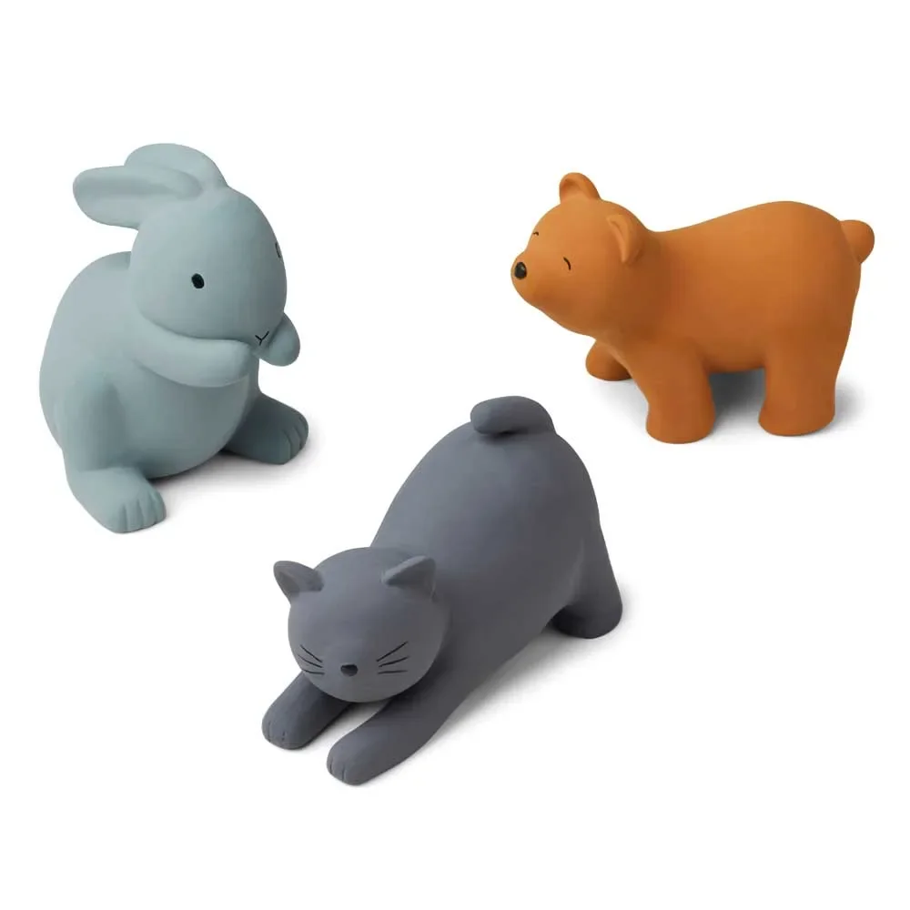 "Liewood "David" Tiere-Set Silikon blau Mix image"