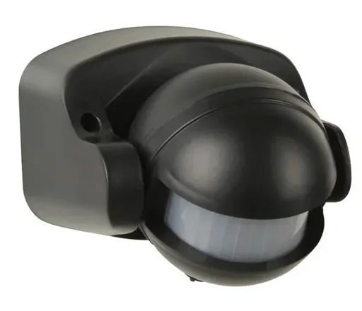 "Bewegungsmelder 180° IP44, schwarz, max. 1000 W,  Reichweite max. 12 m image"