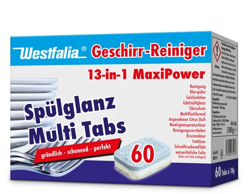 "13 in 1 Multifunktions- Geschirrspültabs, 60 Stück image"