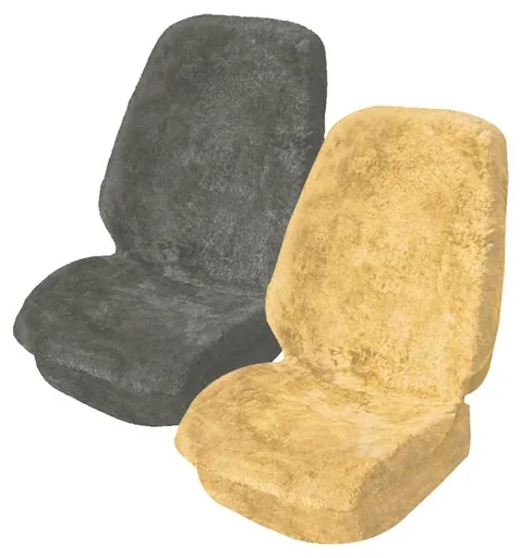 "Lammfell Autositzbezug, Camel image"