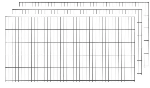 "Doppelstabmattenset anthrazit 10 Stück  a 123cm x 200cm image"
