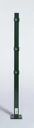 Eckpfosten mit Fuß, Montageplatte integriert, grün, 1300 x 40 x 40 mm