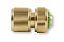 Schlauchanschluss-Stück aus Messing, Stecksystem für 1/2", mit Wasserstopp