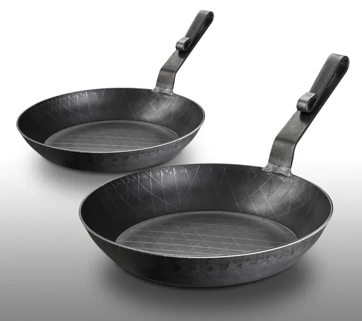 "Schmiedeeiserne Bratpfanne, mit kurzem Hakenstiel, Ø 24 x 4 cm image"