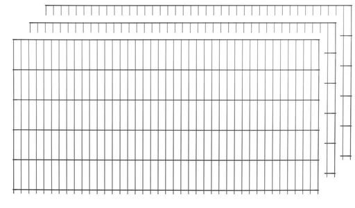 "Doppelstabmattenset anthrazit 3 Stück  a 83cm x 200cm image"