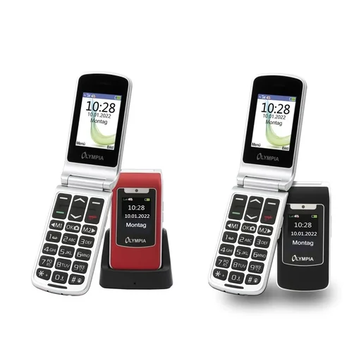 "Großtasten-Klapphandy 4G mit Notruftaste, USB-C Anschluss, schwarz image"