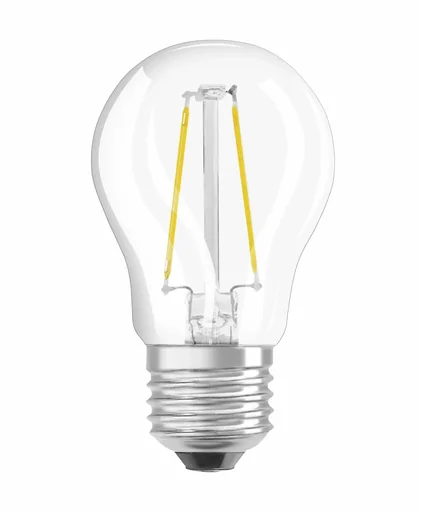 "LED CLASSIC P25 Filament Lampe in Tropfenform mit 2,5 Watt, E27, warmweiß, klar image"