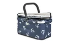 Thermo-Einkaufskorb "Falko", Marineblau mit weißen Ankern, 25 Liter