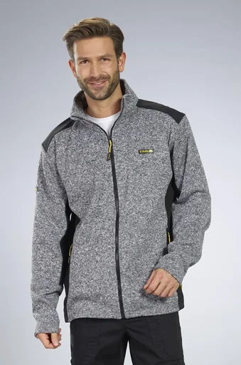 "Strickfleecejacke, Farbe grau, Gr.L image"