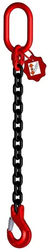 "1-Strang Kette GK8, mit Gabelkopfhaken 8 mm, 4 m lang image"