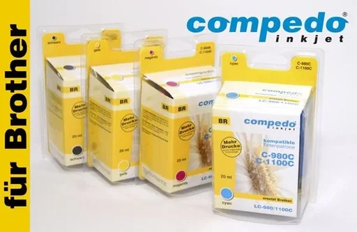 "Druckerpatrone für Brother LC980/LC1100 Multipack- 3er Pack Cyan, Magenta, Gelb image"