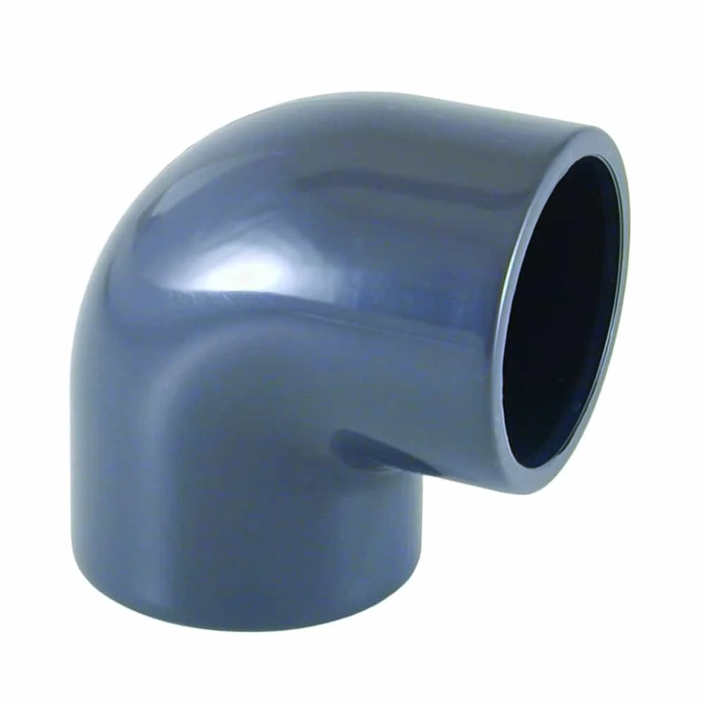 "PVC Winkel 50mm, 90 Grad Muffe PN16, Klebefitting image"
