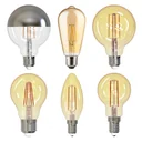 LED Retro Deko Kerzenlampe gold mit 1,5 Watt, E14, 2000 Kelvin