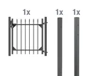 Einzeltorset Chaussee, zum Einbetonieren, anthrazit, Höhe 100 cm, Breite 1 m