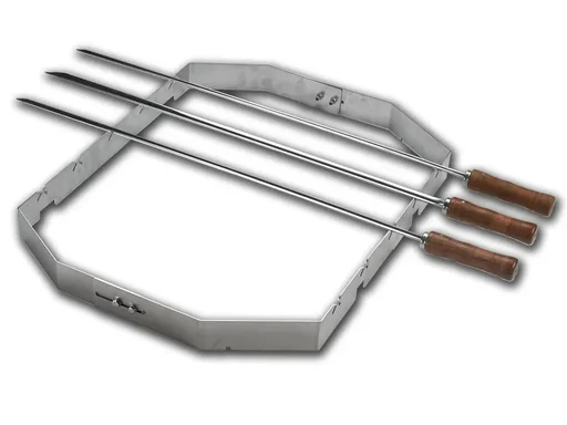 "ChurrascoBBQ - Set für Smokin Pizzaring: 60 cm für südamerikanisches Spießgrillen image"