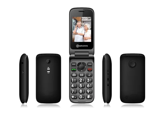 "Mobiltelefon PowerTel M6750 klappbar, SOS Knopf und Ladeschale image"