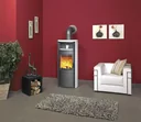 Kaminofen Nika ECOplus (7 kW) meteor-schwarz, Dauerbrand, 3in1-Komfortregelung, Externe Zuluft