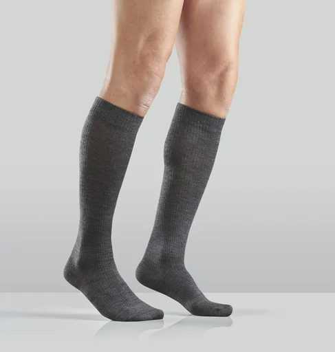 "Stütz-Kniestrümpfe Schurwolle, 2 Paar, Gr. 41-43, Wollgrau image"