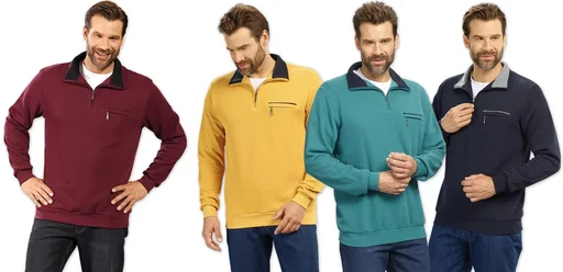 "Sweatshirt mit Reißverschluß, Farbe port, Gr.L image"