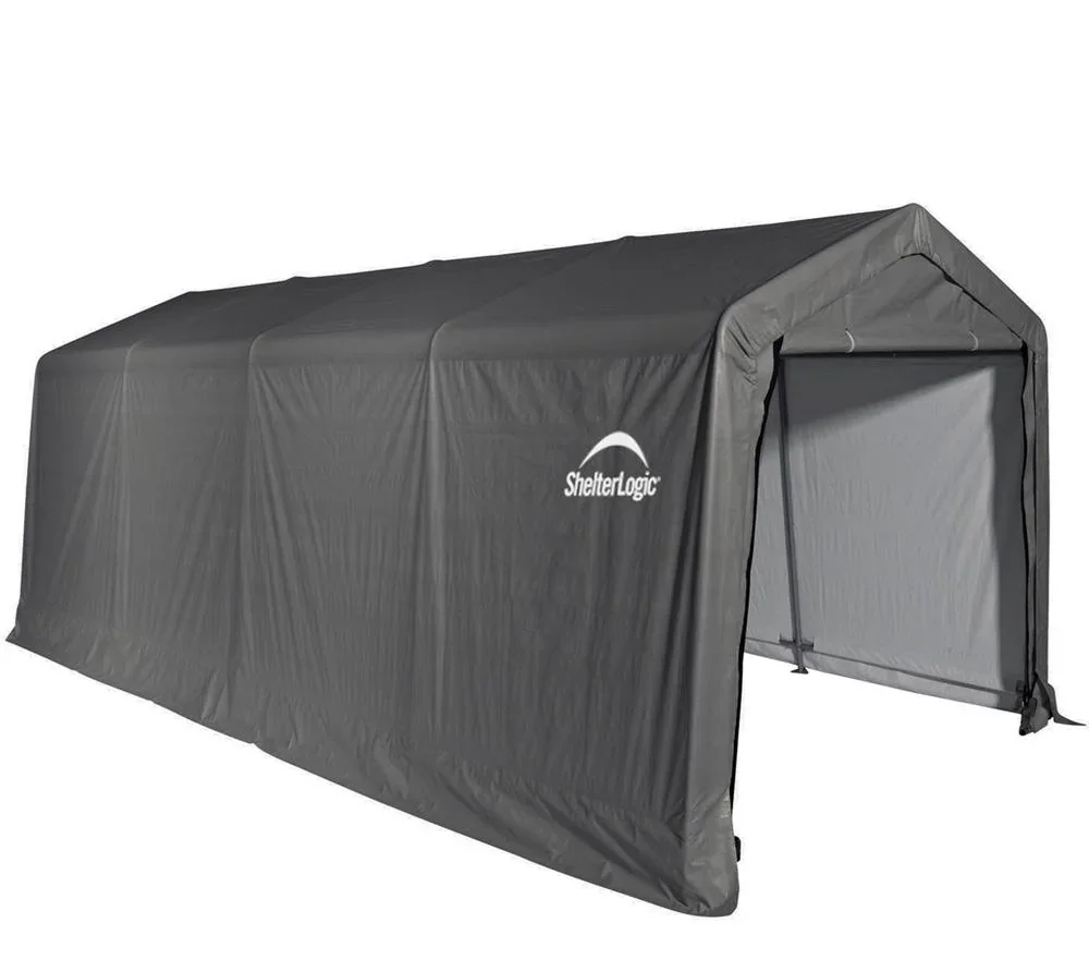 "ShelterLogic Foliengarage 23,8 m², grün, 390×610 cm – Garage-in-a-Box, DuPont-Stahlrahmen, wetterfest image"
