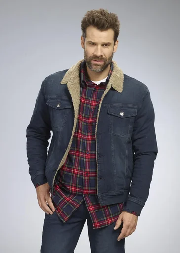 "Jeansjacke mit Teddyfutter, Farbe jeanblau, Gr.L image"