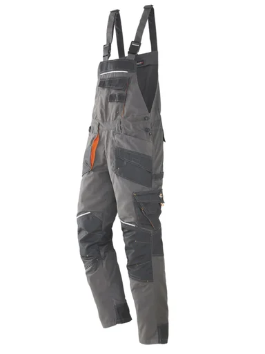 "Latzhose, Farbe grau/schwarz, Gr.58 image"