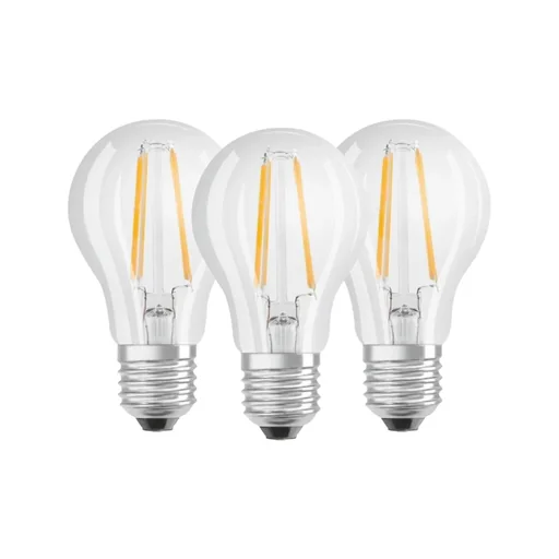 "BASE FILAMENT LED Kerze mit 4 Watt, E14, warmweiß, klar - 3 Stück image"