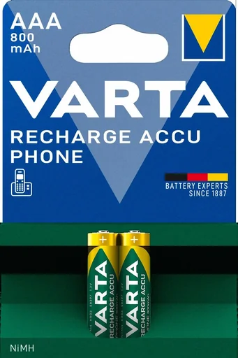 "RECHARGE Phone NiMH Micro (AAA) Akku mit 800mAh - 2 Stück image"