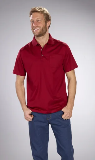 "Poloshirt mit Knopfleiste, Farbe rot, Gr.M image"
