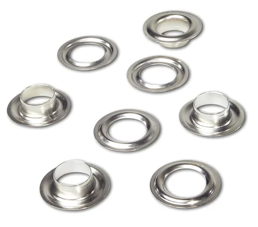 "Ösen 8,5 mm, Messing - vernickelt, 50 Stück image"