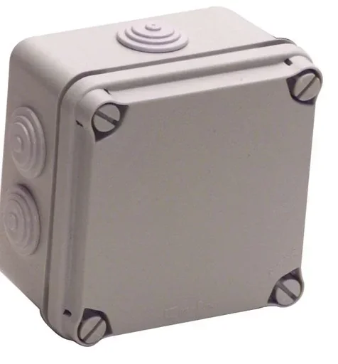 "AP-FR- Abzweigkasten, IP65, grau, 108 x 108 x 64 mm image"