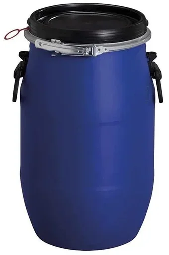 "Kunststoff Fass mit Deckel, Spannring und Tragegriffen, PE, 60 l image"