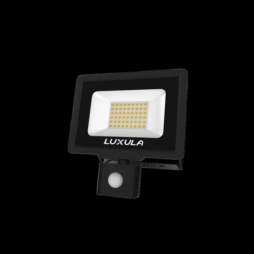 "LED-Fluter in schwarz mit Bewegungsmelder bietet 50 W, 3000 K (warmweiß), 5000 lm & IP65 Schutz image"