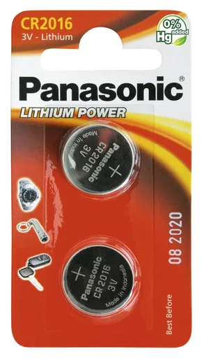 "Lithium Knopfzelle CR2016 - 2 Stück image"