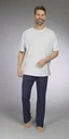 Herren Pyjama, Farbe grau/marine, Gr.L