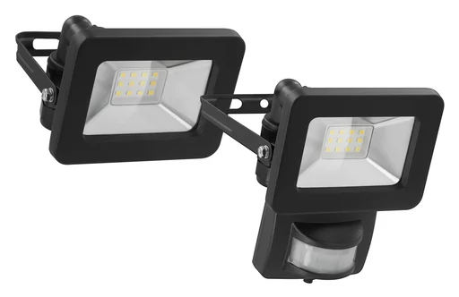 "LED Außenstrahler mit Bewegungsmelder schwarz, 20W - 1700lm image"
