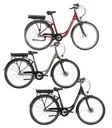 Unisex City E-Bike 28 Zoll, Rahmenhöhe 45 cm, 3-Gang Nabenschaltung, Bordeaux matt, Berlin
