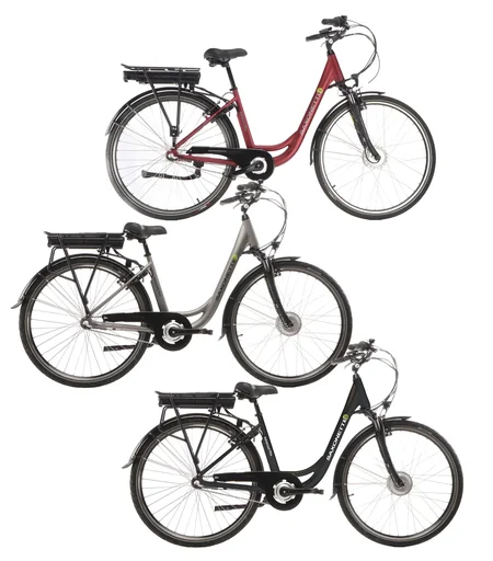 "Unisex City E-Bike 28 Zoll, Rahmenhöhe 45 cm, 3-Gang Nabenschaltung, Bordeaux matt, Berlin image"