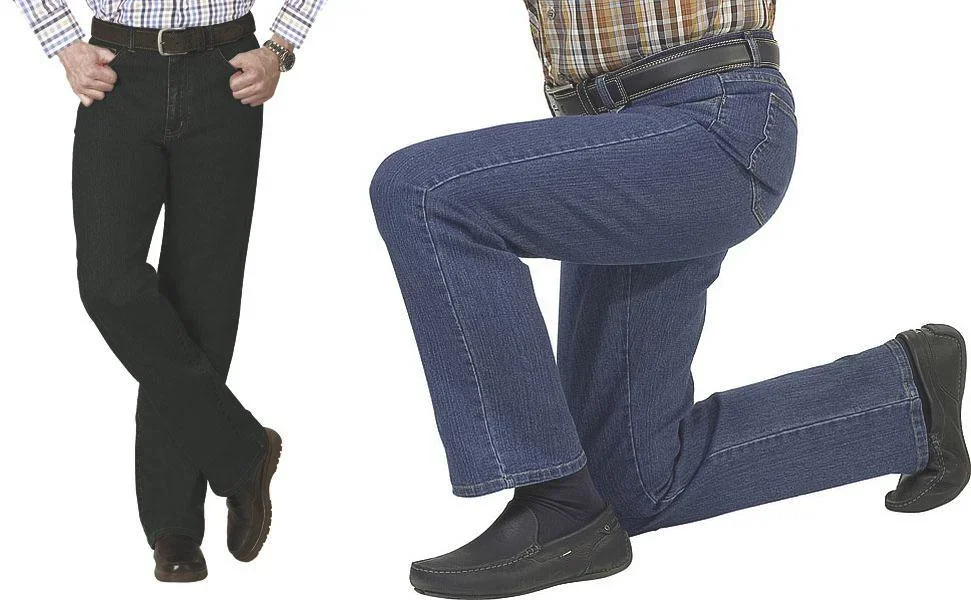 5 Pocket Stretch Jeans, Farbe schwarz, Gr. 58