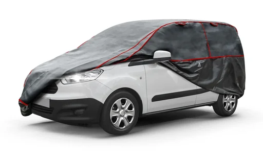 "Bus Hagelschutzplane Premium Hybrid, Transporter-Hagelschutzgarage Größe M image"