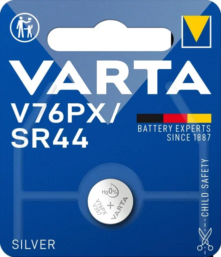 "Silberoxid Batterie V76PX/SR44, 1,55V - 1 Stück image"
