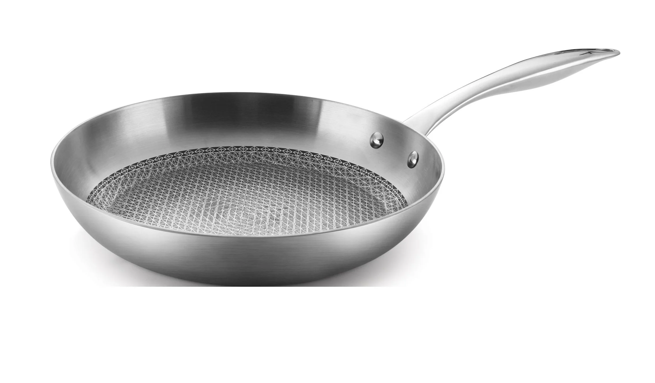 XXL Edelstahl-Hybrid Hochrand-Pfanne 24 cm - Hochrandpfanne Ceraflon Elite Quantum