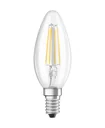LED SUPERSTAR FILAMENT Kerze mit 5 Watt, E14, kaltweiß, klar, dimmbar