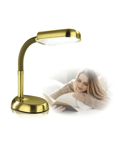 "LED Tageslicht Tischleuchte messing/ goldfarben image"
