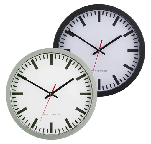 "Funkwanduhr 30 cm, schwarz image"