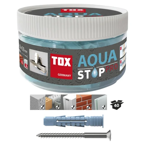 "Allzweckdübel Aqua Stop Pro 8x50 mm + Schraube in Runddose image"