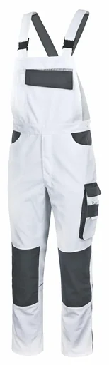 "Latzhose EXTREME, weiss-grau, Gr. S image"