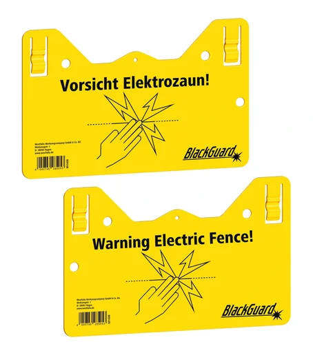 "Warnschild hook - in DE/EN 2-seitig bedruckt image"